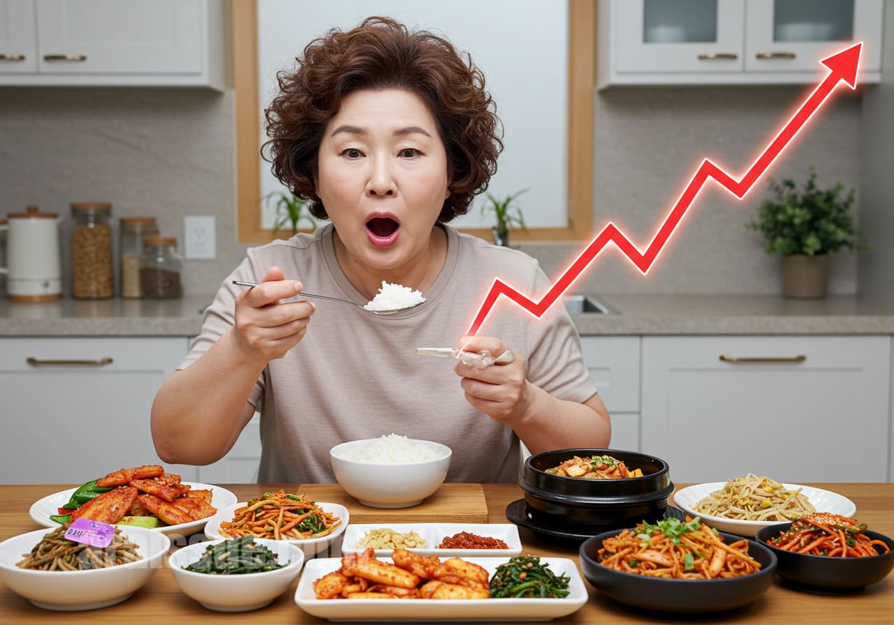 60대 할머니가 폭식을 하여 혈당이 올라가는 표현을함