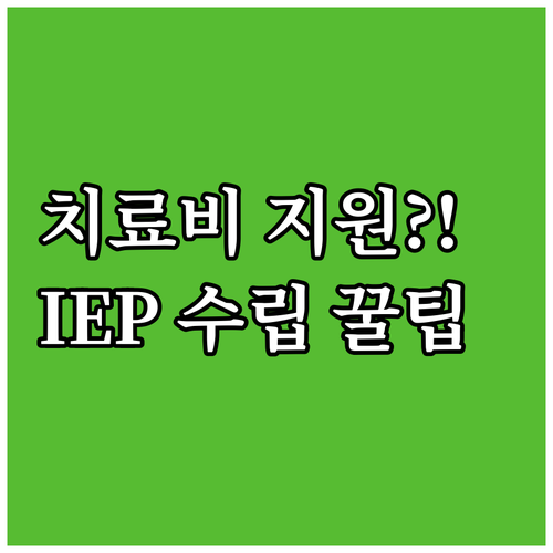 ADHD 아동의 교육적 조치: 치료비..