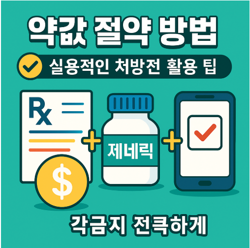 약값 아끼는 법 – 실속 있는 처방전 활용 꿀팁 (약값 절약, 제네릭, 건강보험 활용)