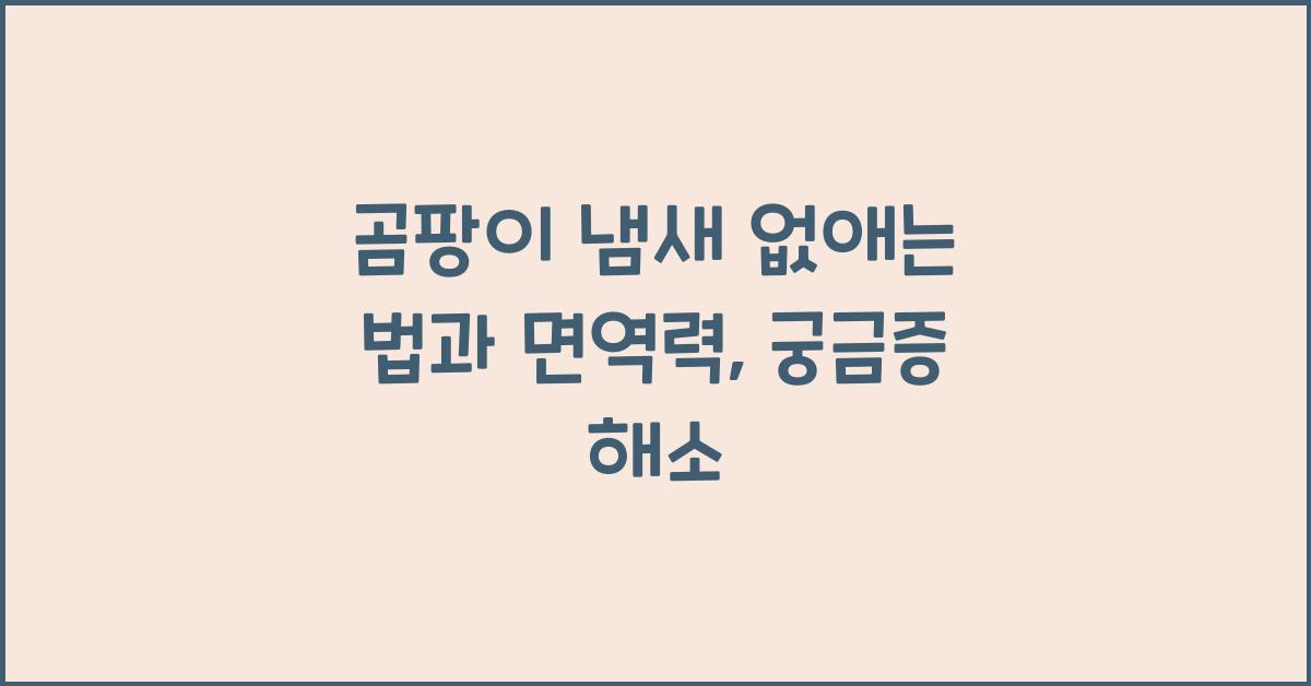 곰팡이 냄새 없애는 법, 곰팡이 흡입하면 면역력 떨어질까?
