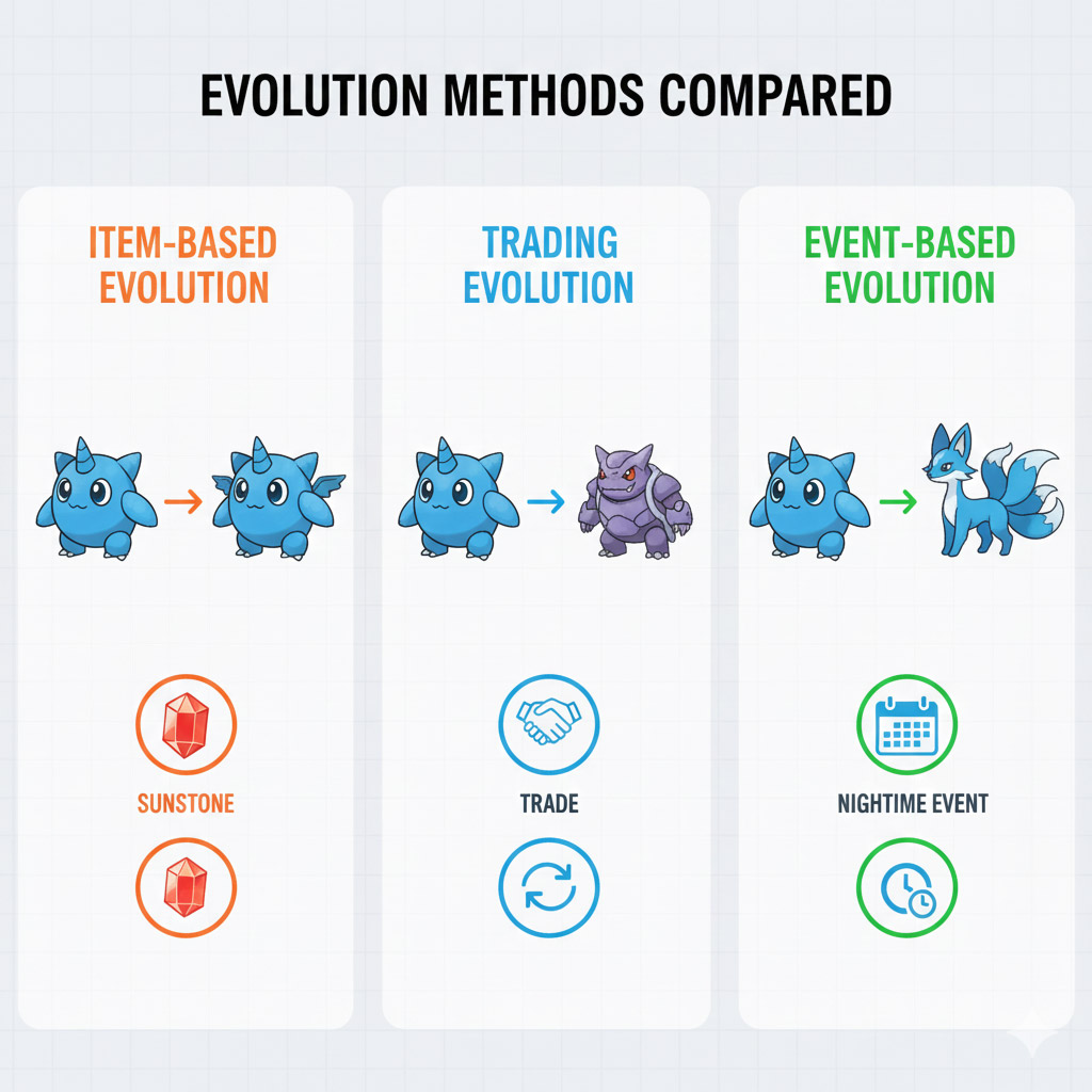 포켓몬고 아이템&middot;교환&middot;이벤트 진화 비교 가이드