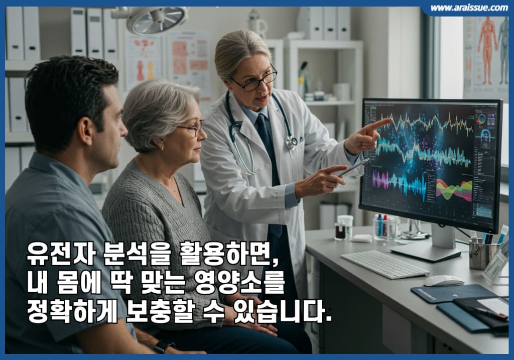 유전자 분석을 활용하면, 내 몸에 딱 맞는 영양소를 정확하게 보충할 수 있습니다.