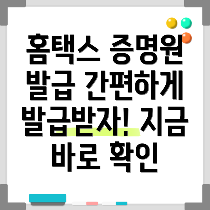 홈택스 소득금액증명원