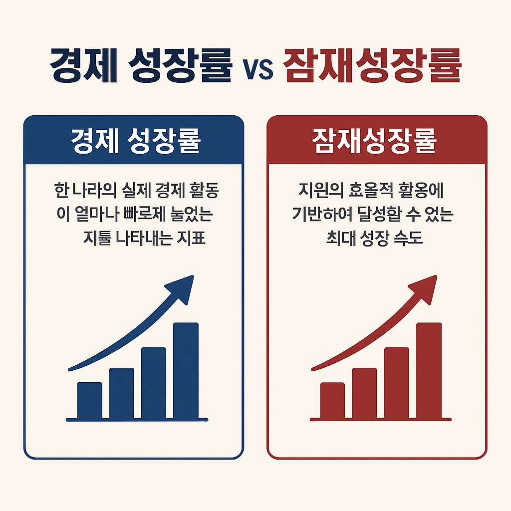 경제 성장률 vs 잠재성장률 비교