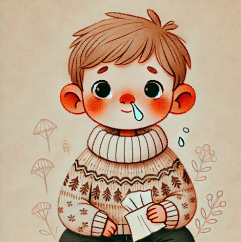 비염이 있는 아이의 그림