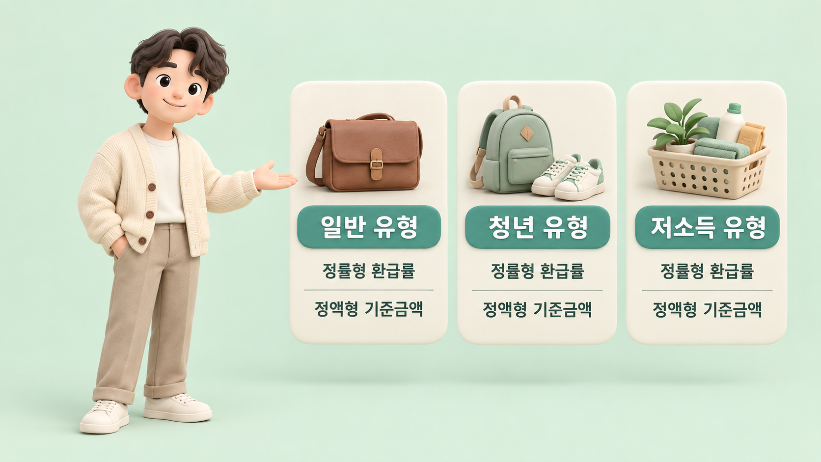 유형별 환급 비교 카드