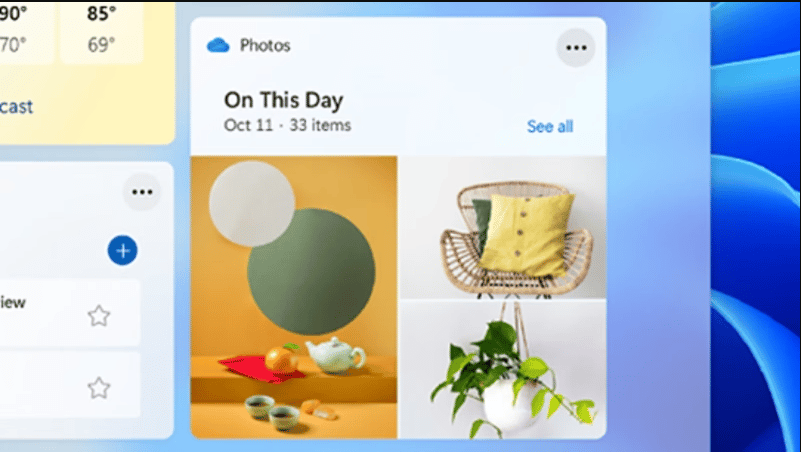 Windows 11 위젯 사진