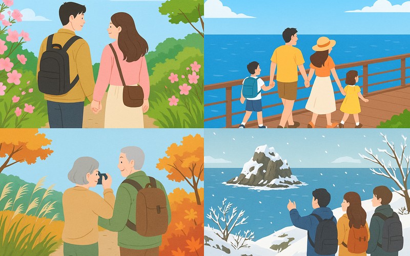 이기대 해안산책로 걷기코스 추천｜이기대 구름다리부터 오륙도 해맞이공원 완