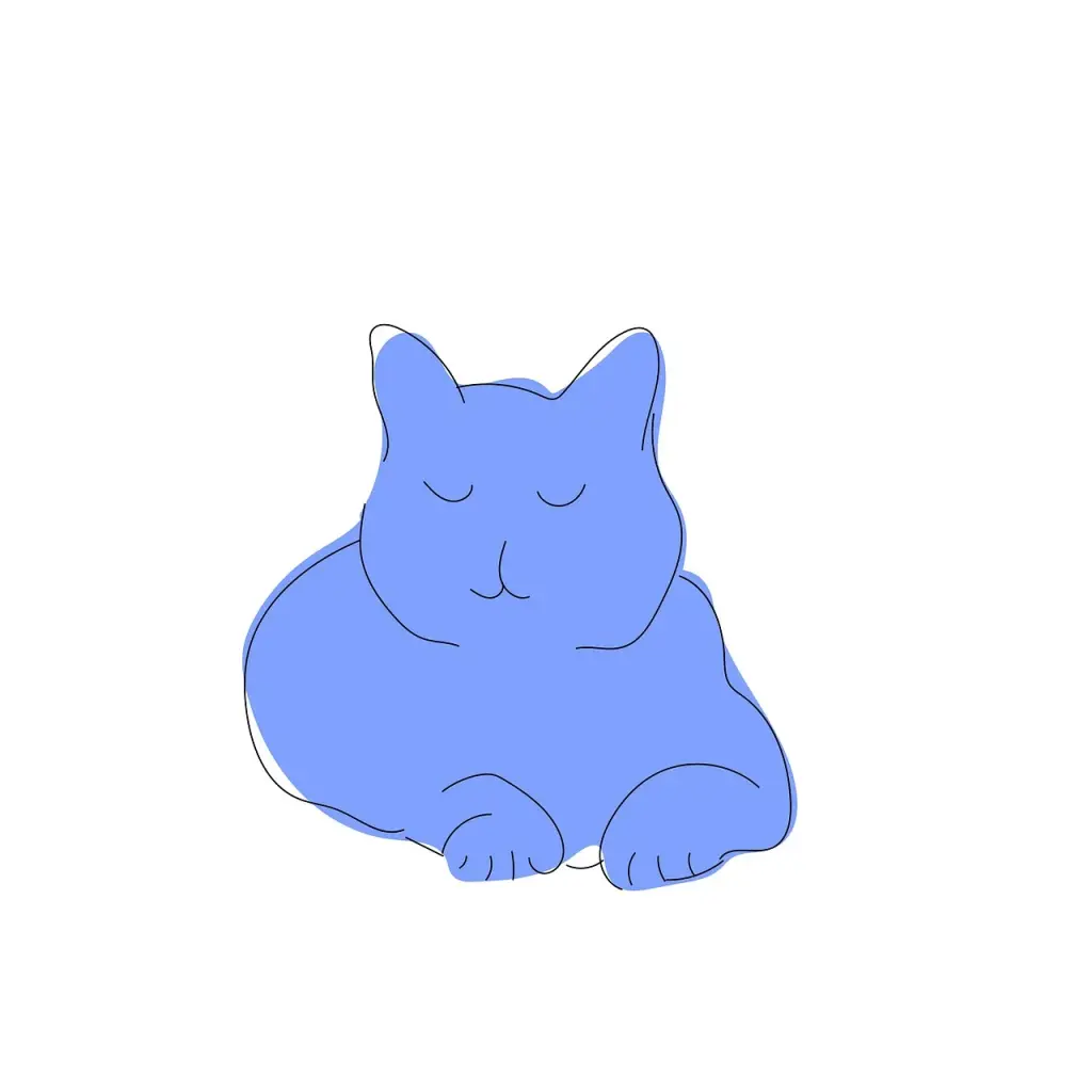 마음이 평안한 고양이 일러스트