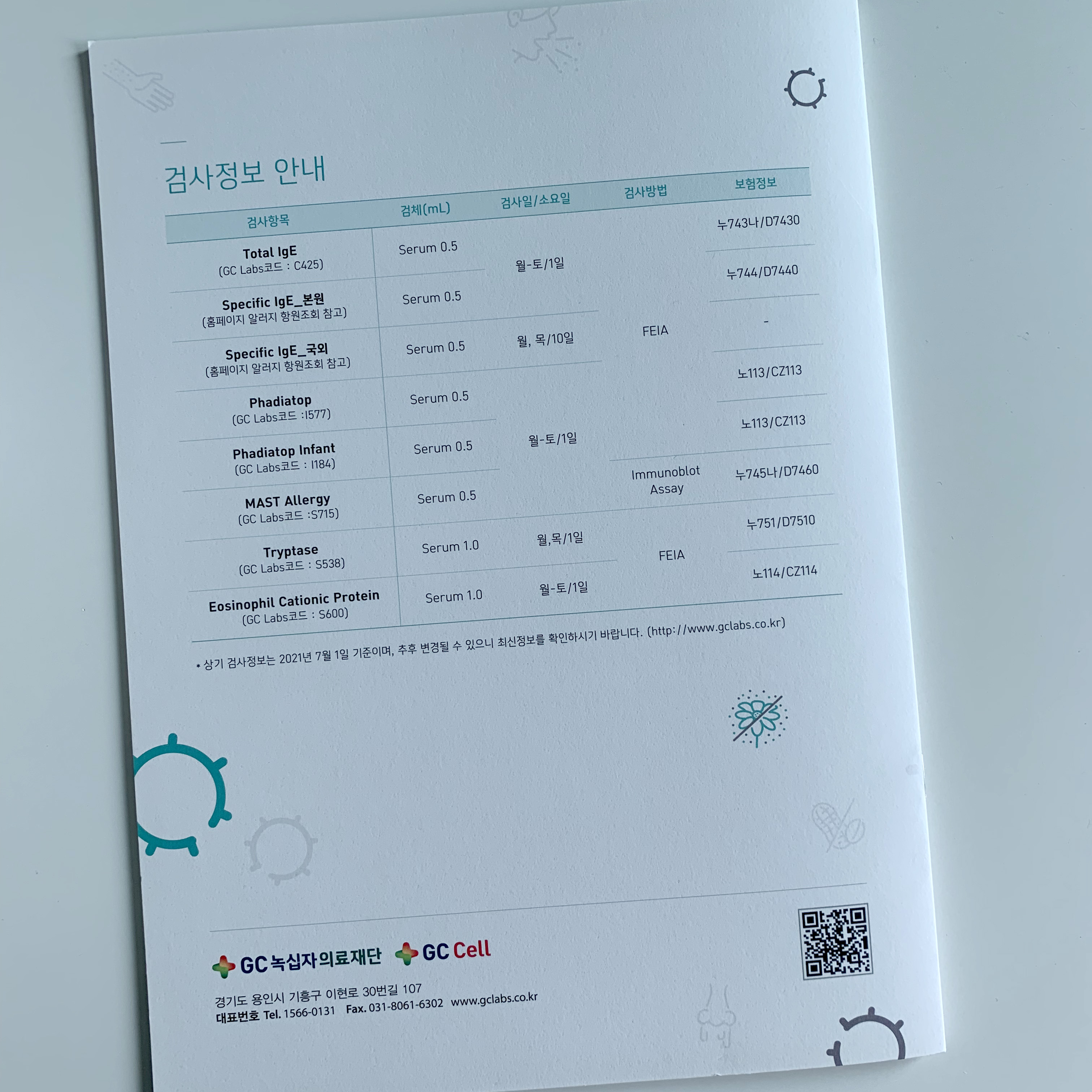 알레르기 검사, MAST 검사