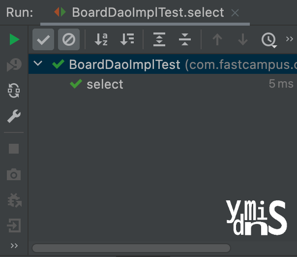 테스트 코드가 성공적으로 작동된 모습이다.