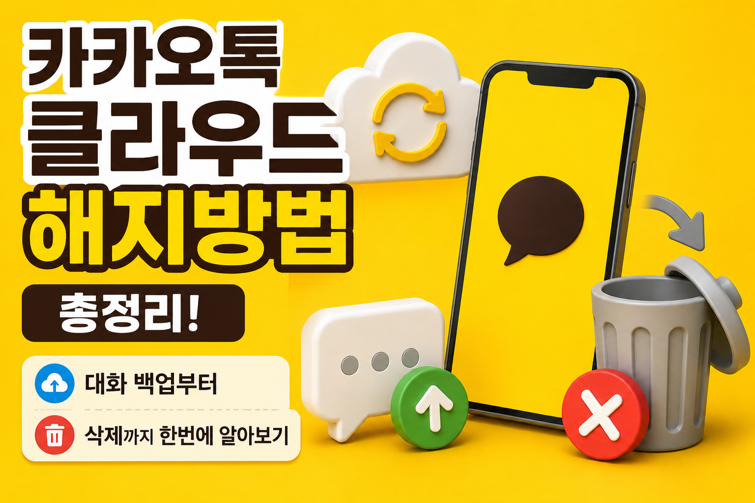 카카오톡 클라우드 해지방법 총정리! 대화 백업부터 삭제까지 한번에 알아보기 관련 사진