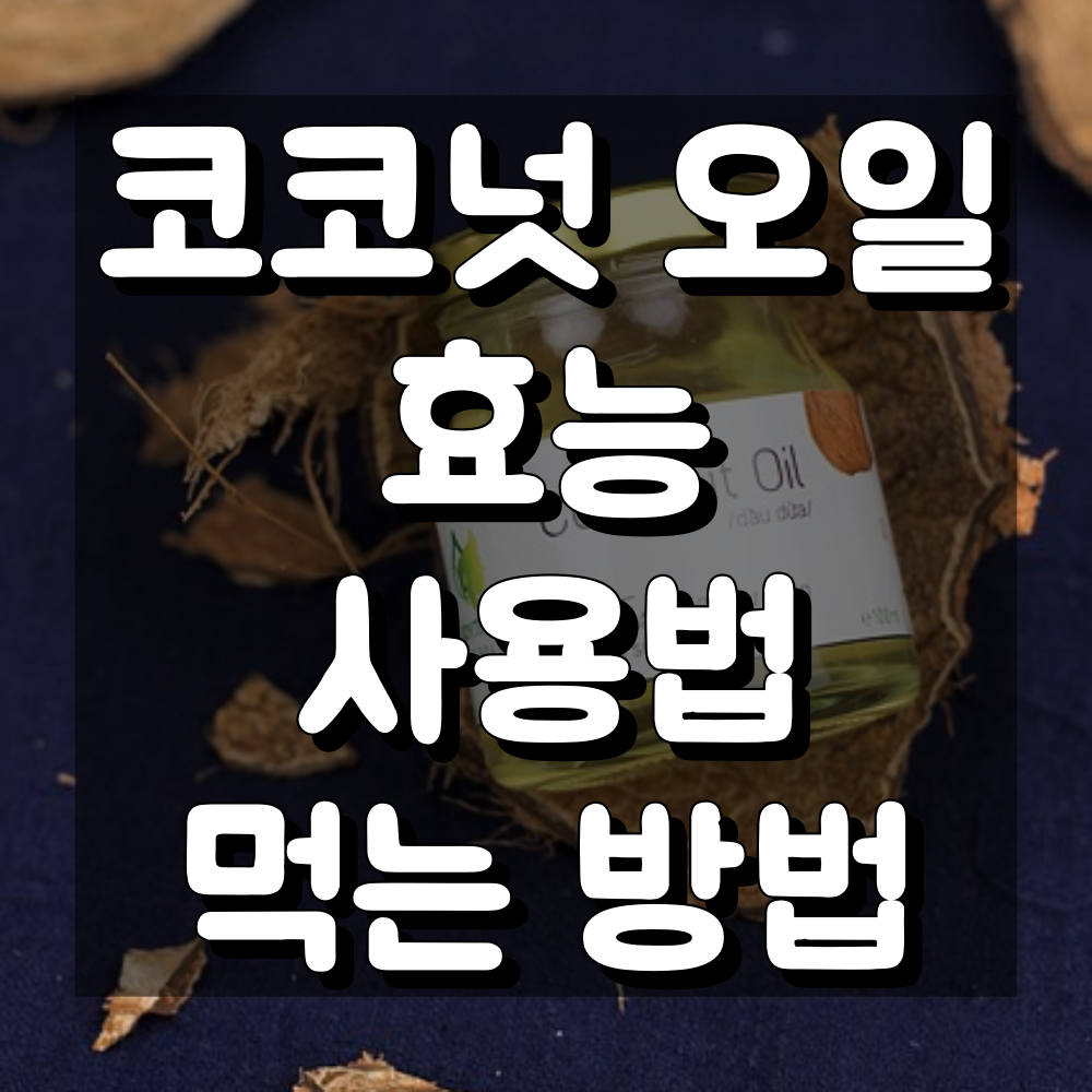 코코넛 오일 효능, 사용법, 먹는 방법 쉬운 정리 대표 이미지