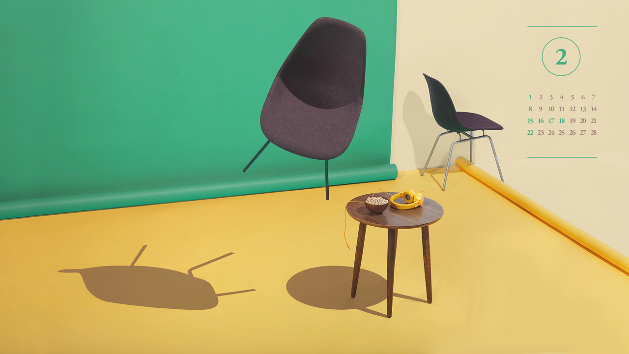 10 공중에 뜬 의자 A - 2026년2월 달력배경화면