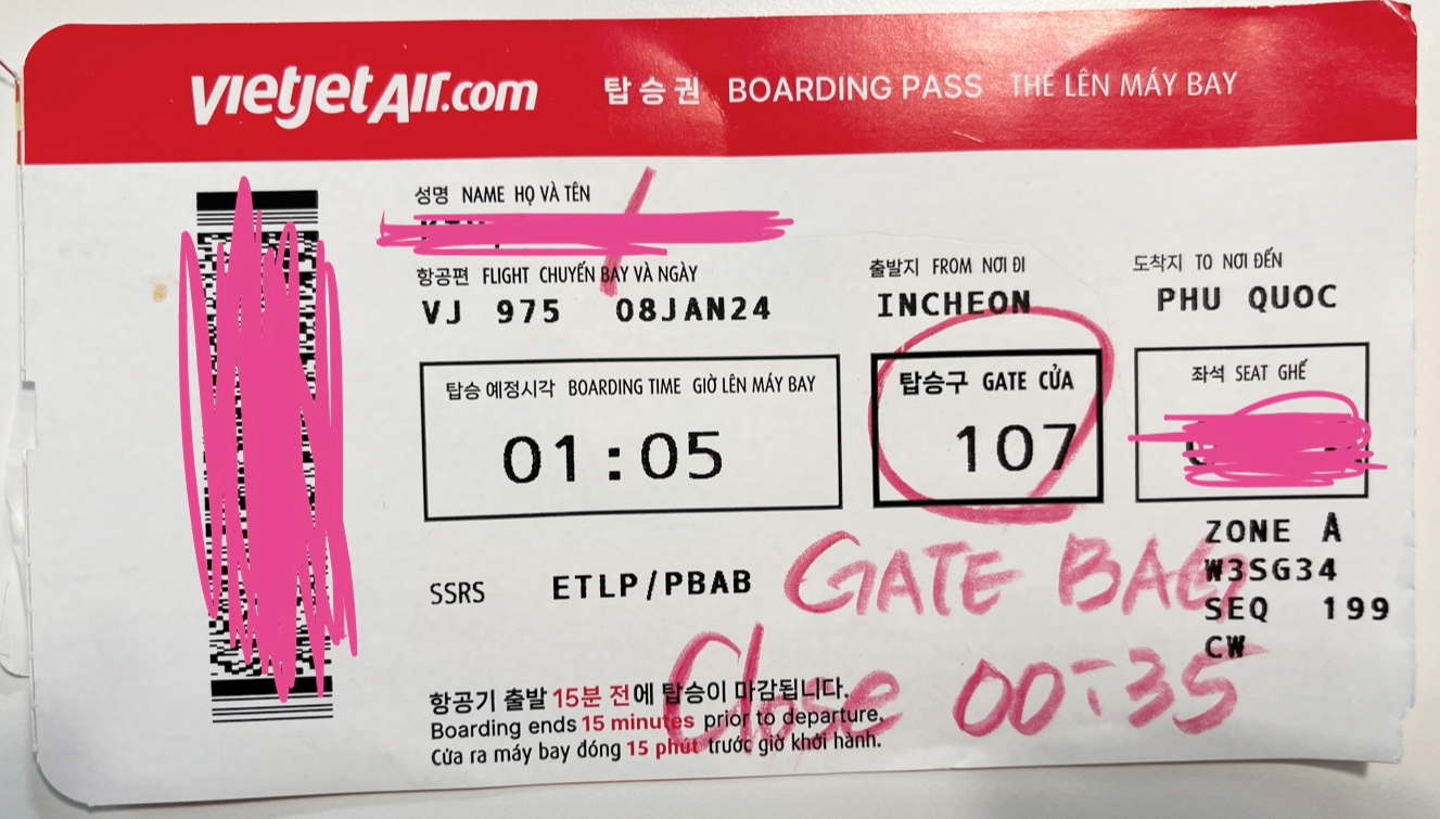 비엣젯항공-게이트백-주의사항