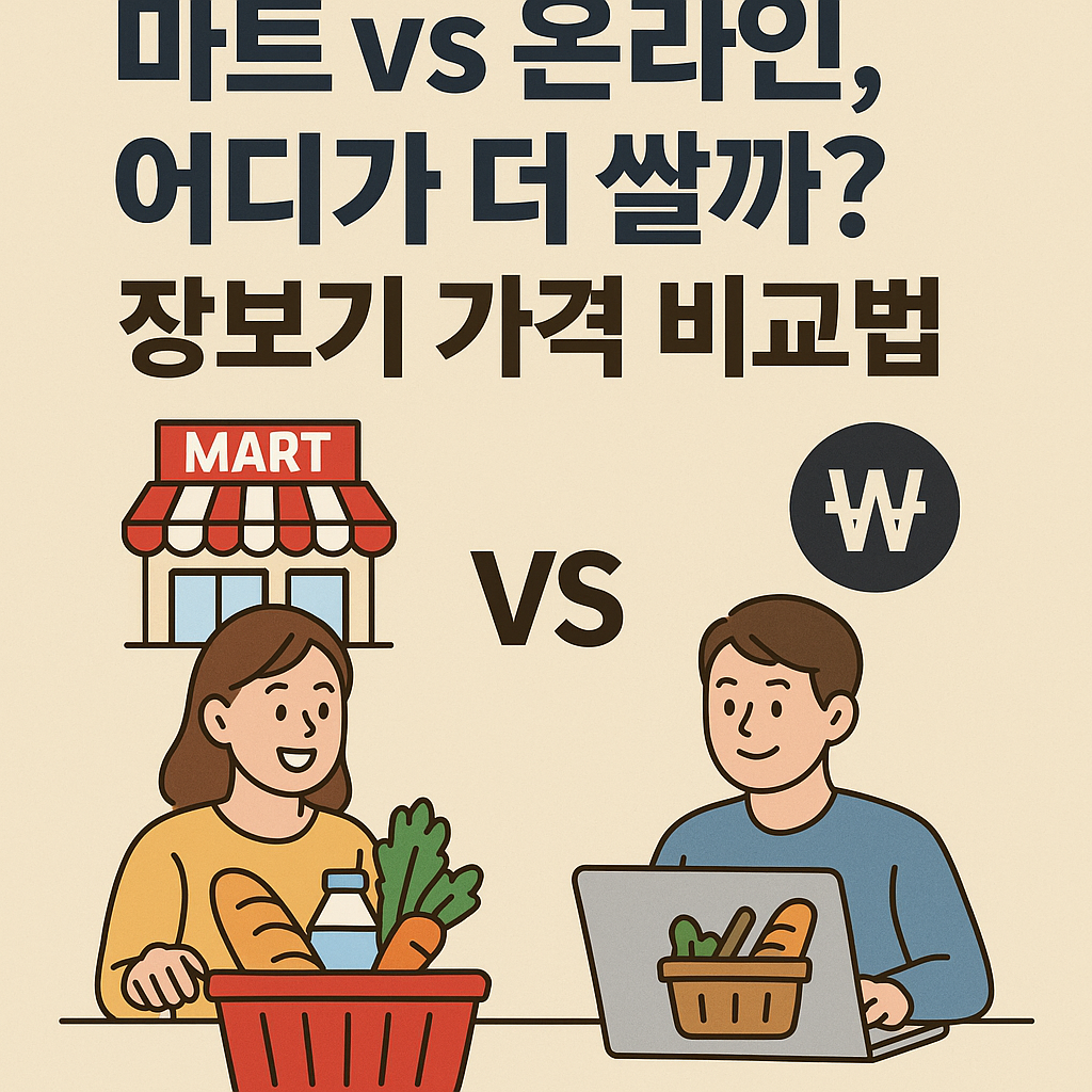 마트 VS 온라인 장보기 가격 비교법