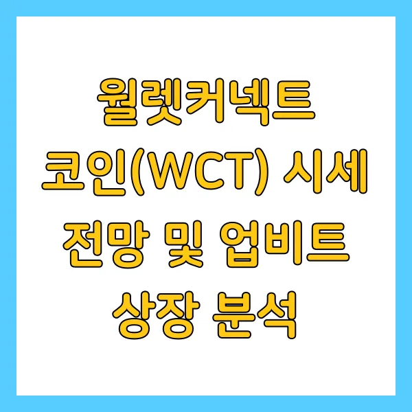 월렛커넥트 코인(WCT) 시세 전망 및 업비트 상장 분석