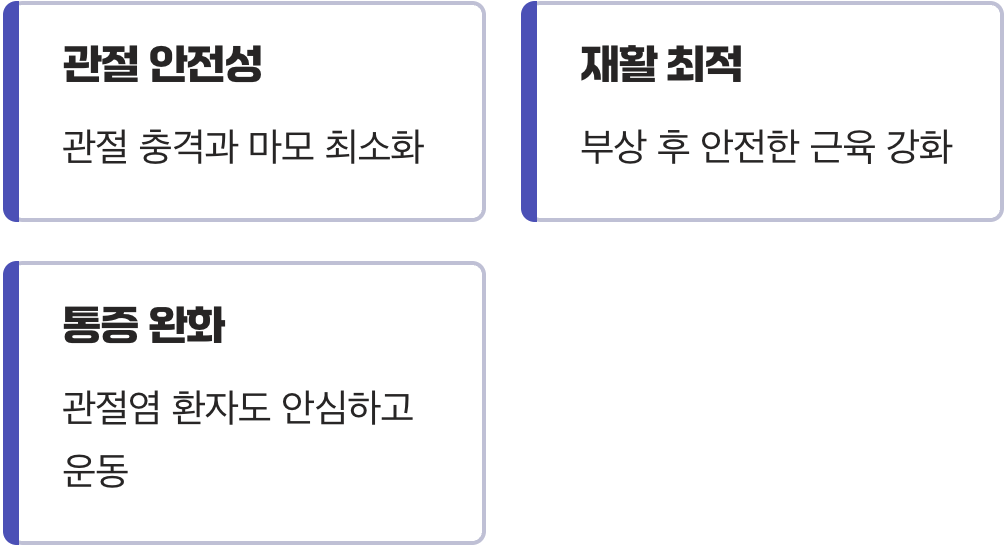 관절은 쉬고, 근육만 일하는 마법