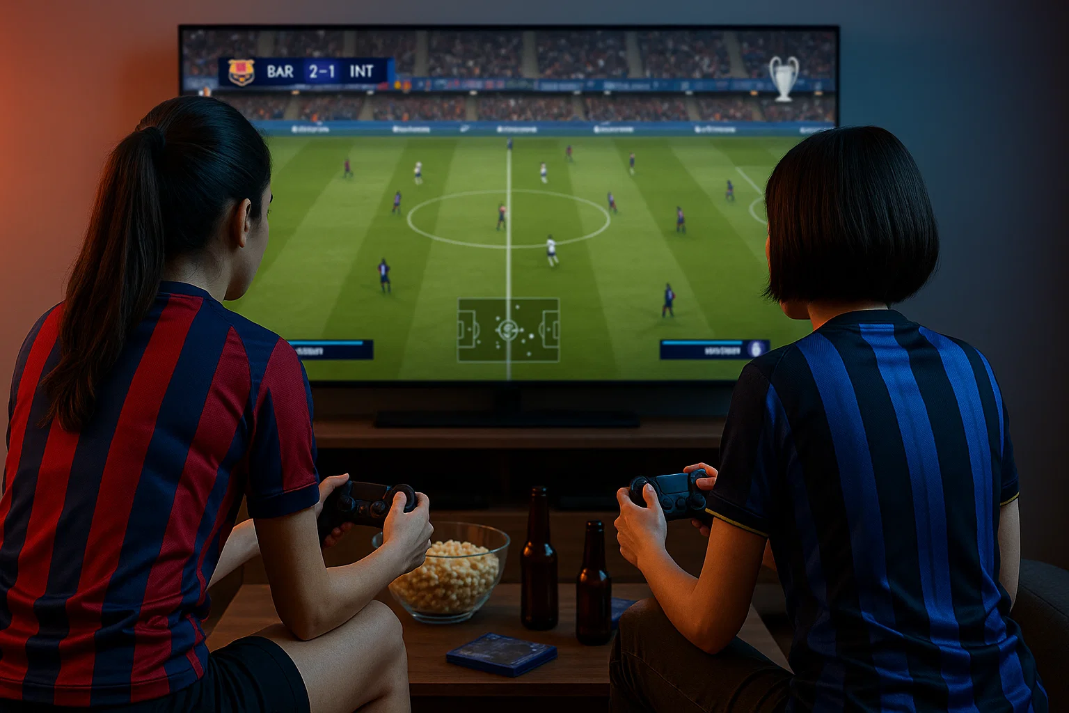 바로셀로나대 인테르 챔피언스리그 축구게임