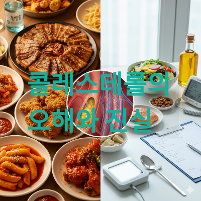 콜레스테롤 비교 음식 사진