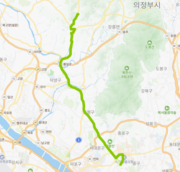 고양-서울-790번-버스-노선-지도