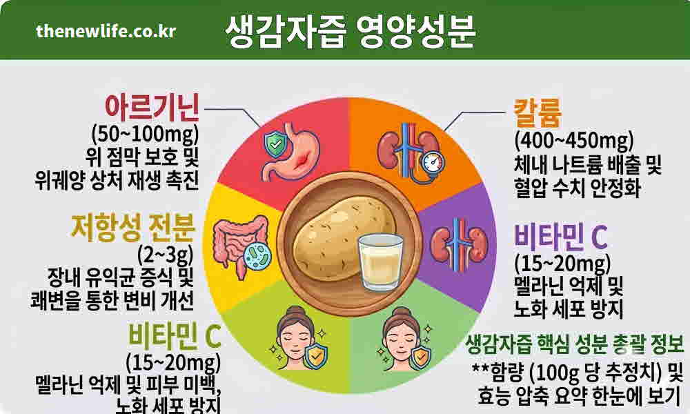 생감자즙 효능 영양성분