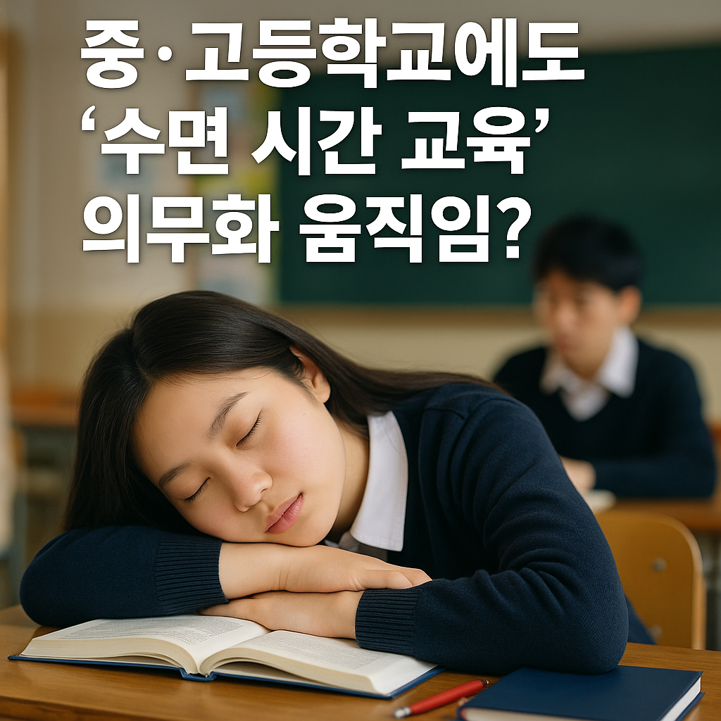 중·고등학교에도 ‘수면 시간 교육’ 의무화 움직임? 썸네일