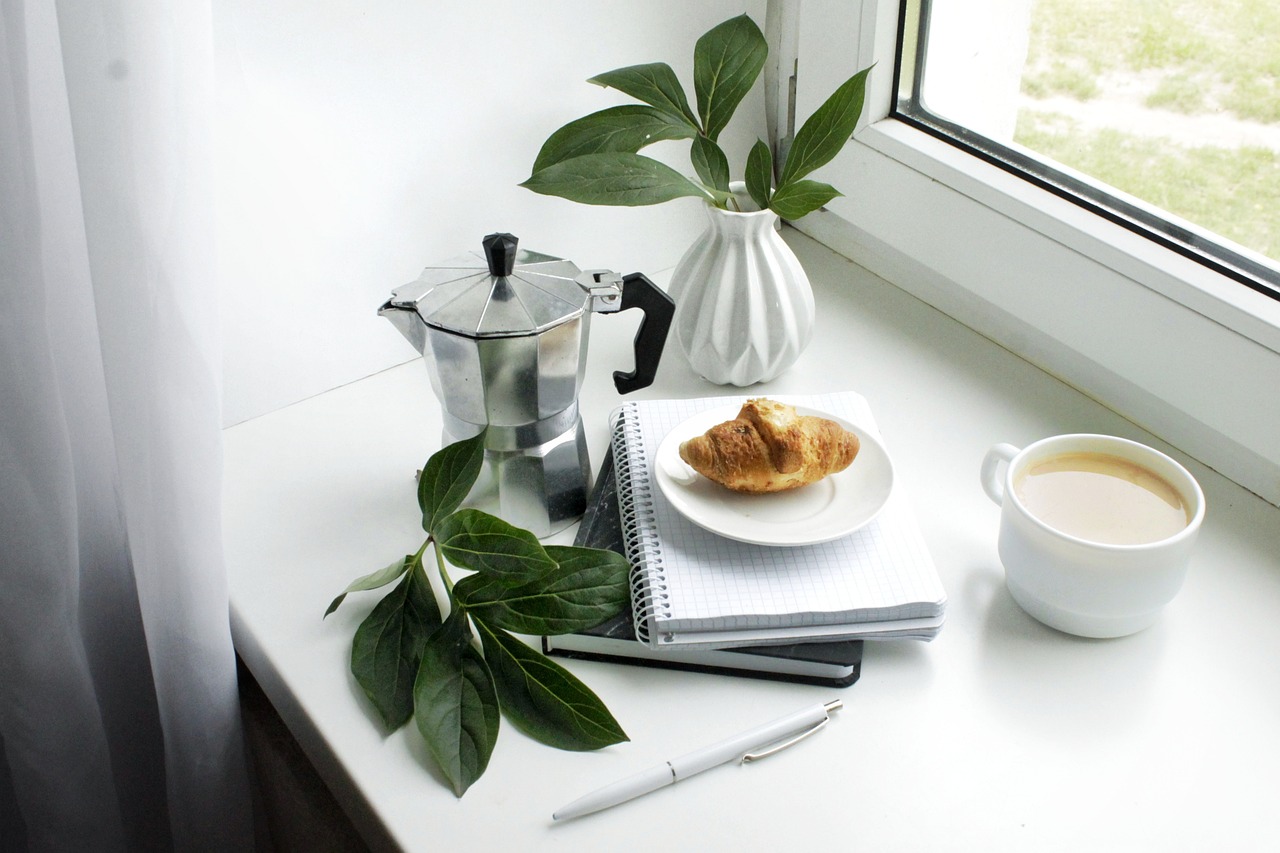 아침밥, 크로와상, 아침 음식 이미지