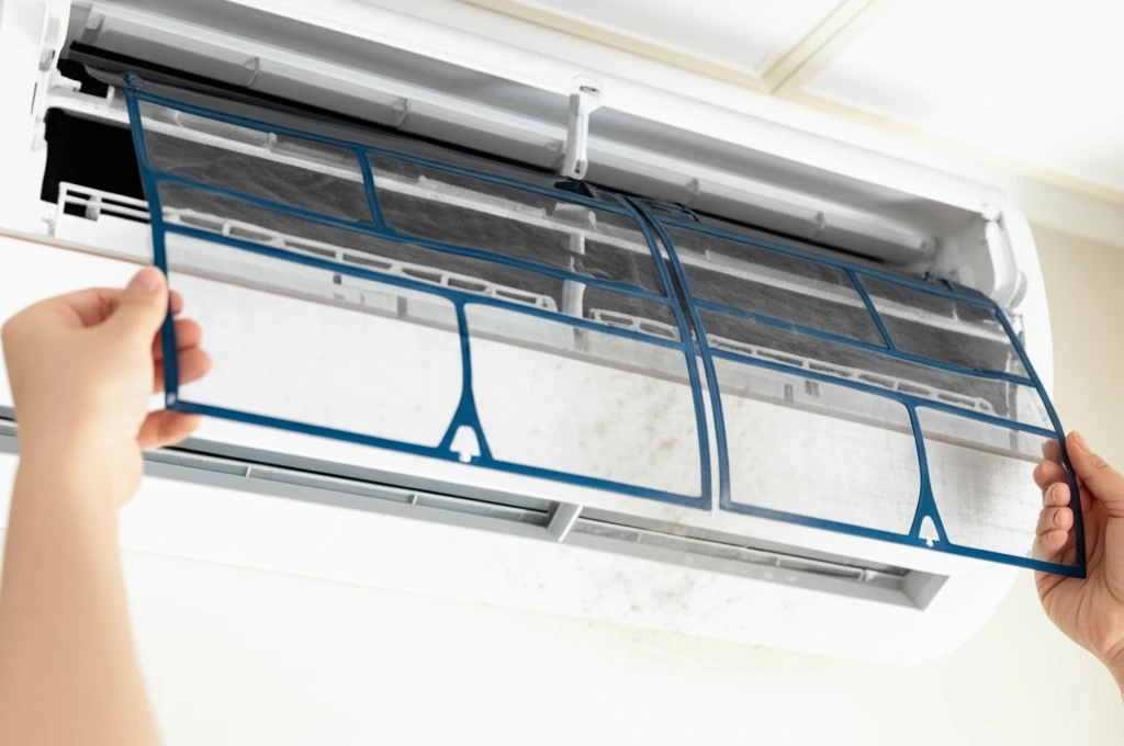 에어컨 필터 청소: 곰팡이 세균 없이