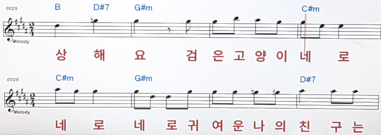 박혜령 검은 고양이 네로 악보