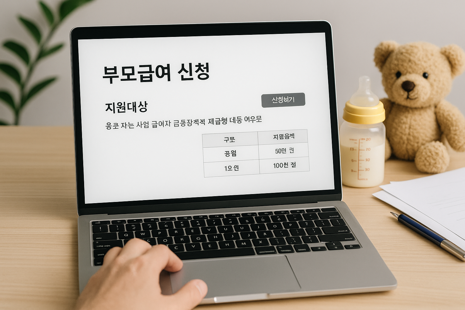 부모급여 신청 관련 사진