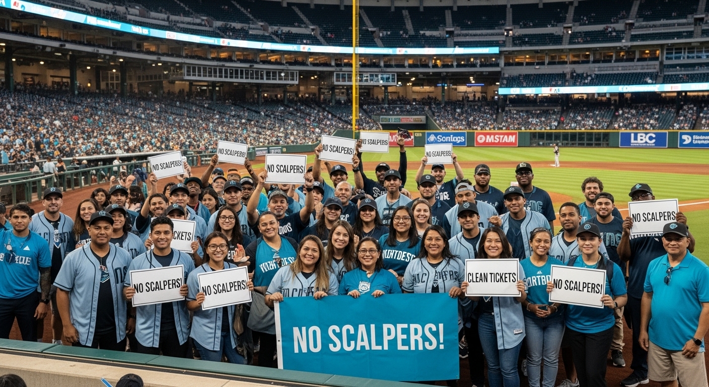 불법 암표 근절을 지지하며 깨끗한 티켓 문화를 응원하는 즐거운 야구팬들