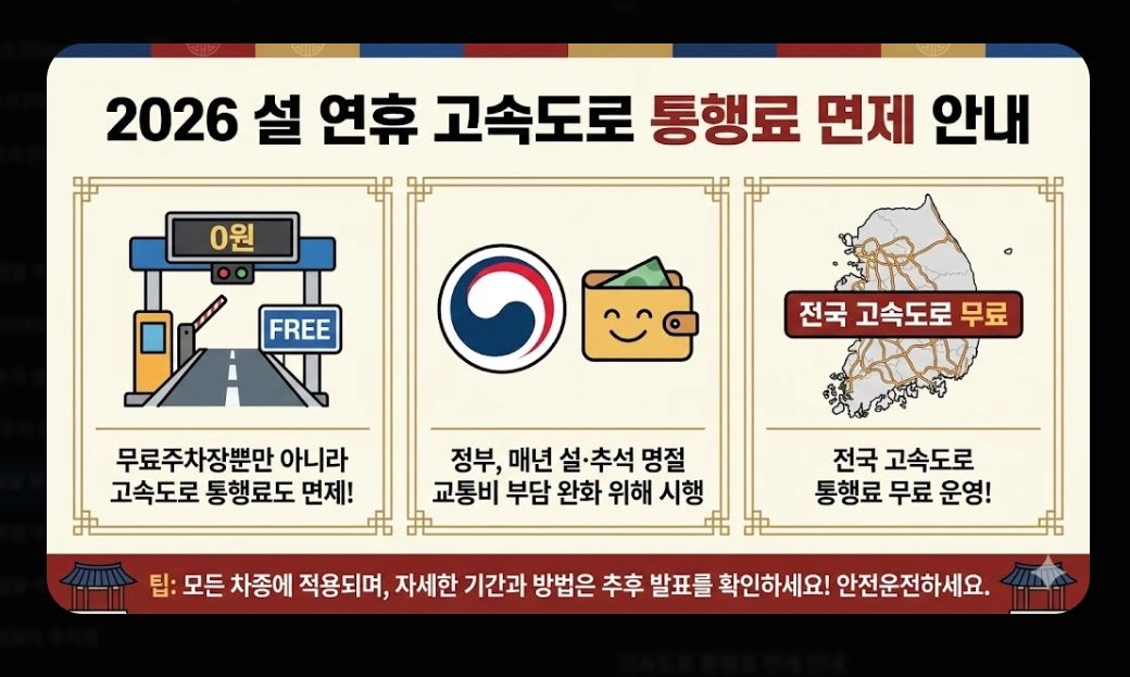 설날 무료주차장(2026 설날, 개방 기간, 전국 권역별)(+ 이용 꿀팁)
