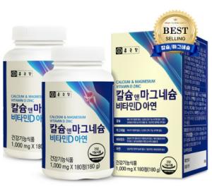 종근당 칼슘 앤 마그네슘 비타민D 아연, 180정, 2개