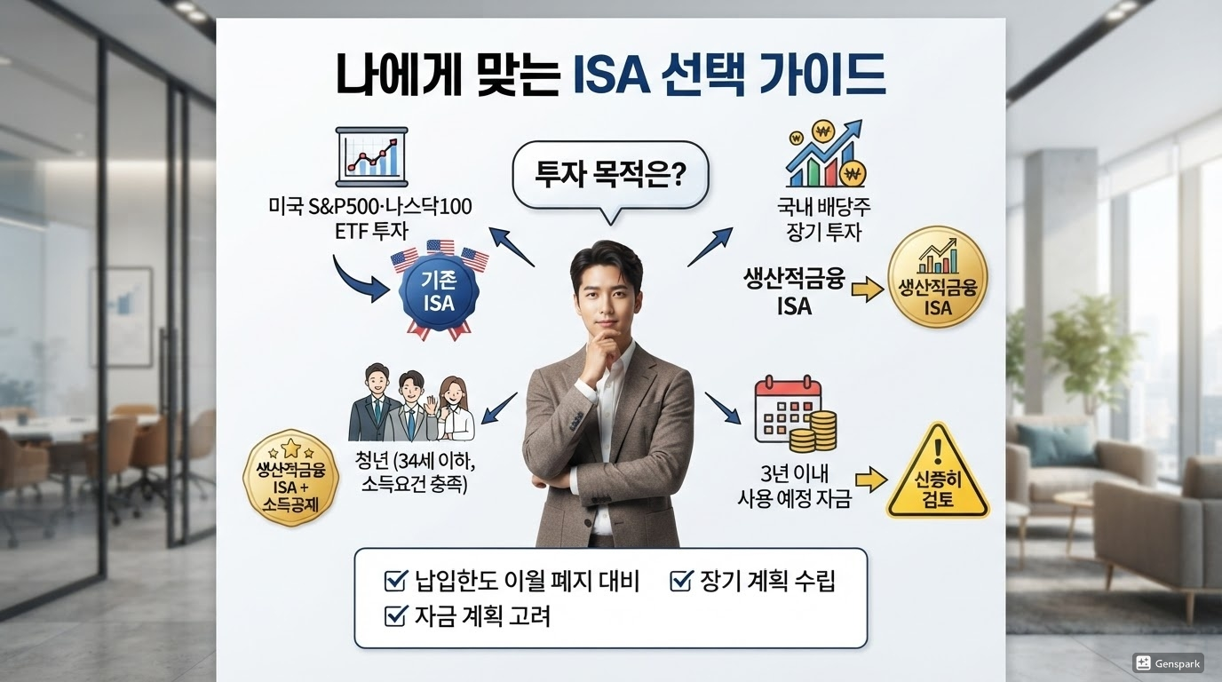 나에게 맞는 ISA 선택법