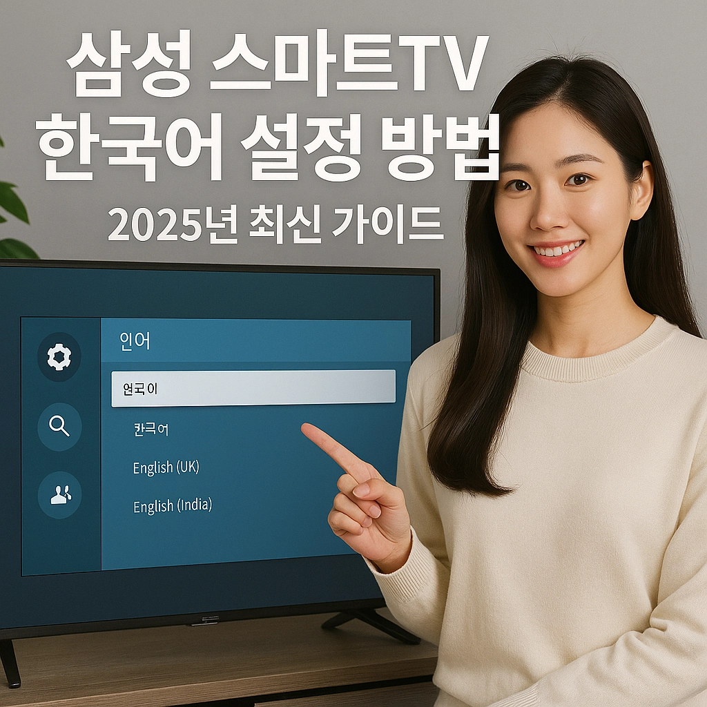 삼성 스마트TV 한국어 설정 방법 - 2025년 최신 가이드