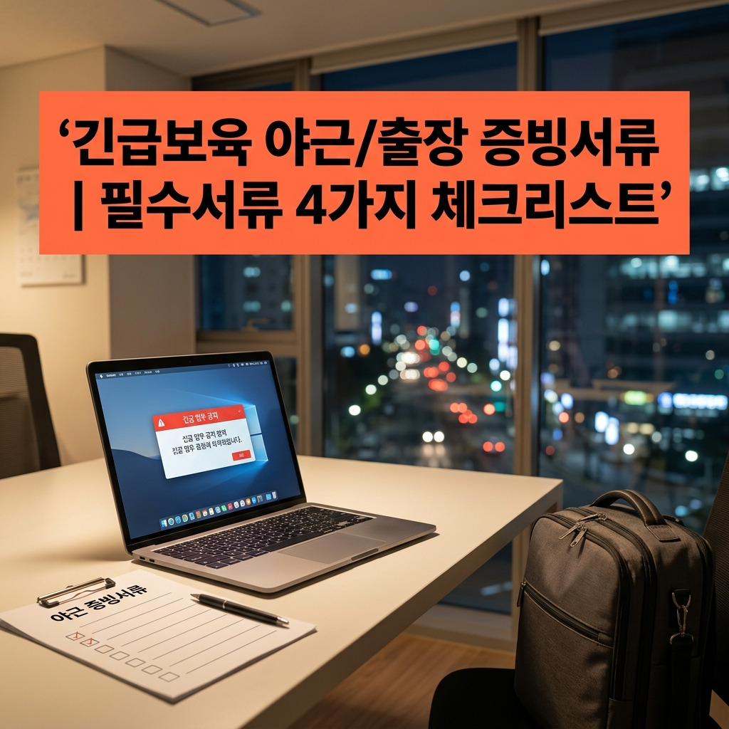 2026 언제나어린이집 야근 출장 긴급 보육 증빙 서류 체크리스트