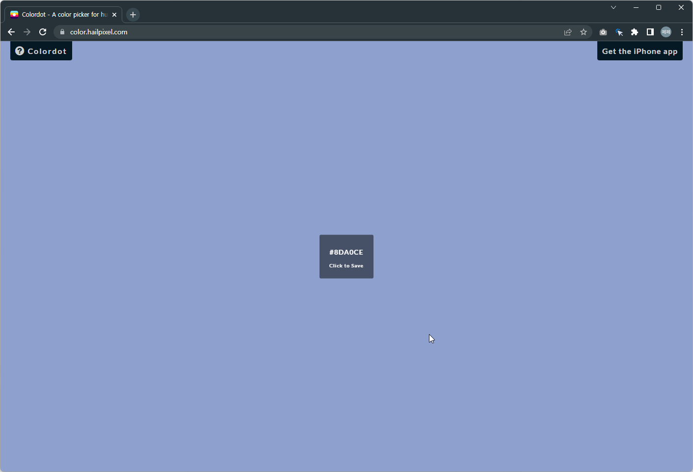 color.hailpixel.com의-독특한-메인-화면