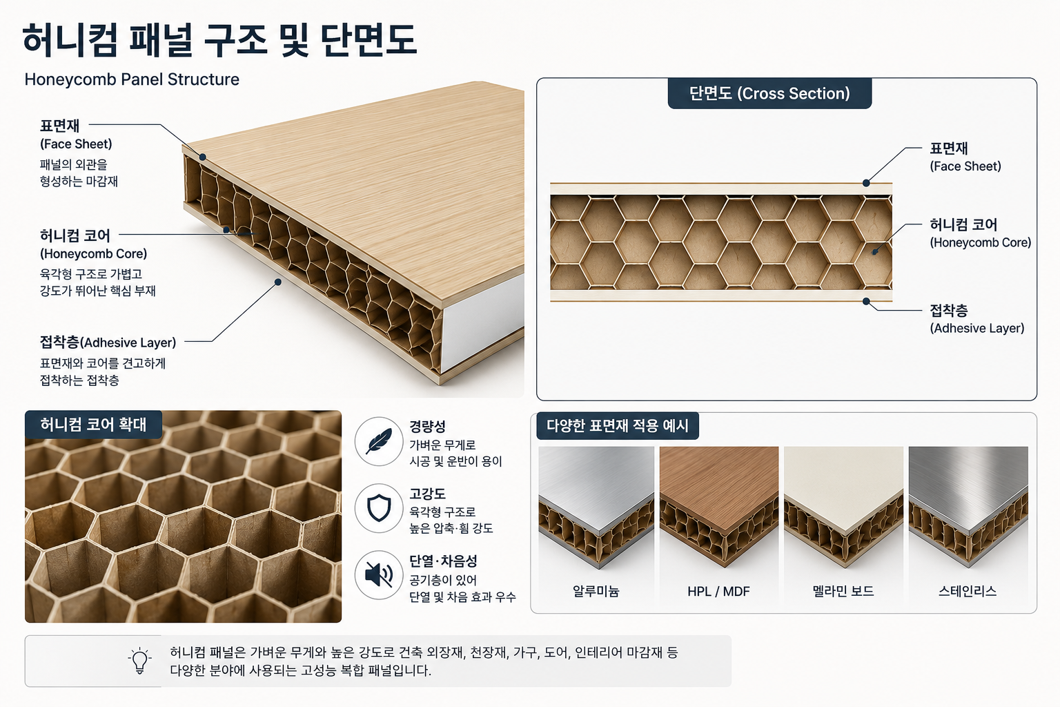 허니컴 패널의 구조