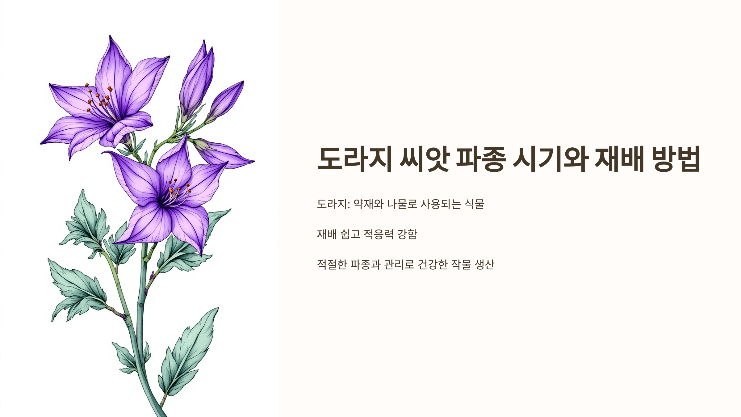 도라지 사진입니다.