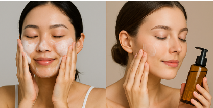 피부 좋아지는 생활 습관과 스킨케어 관련 사진