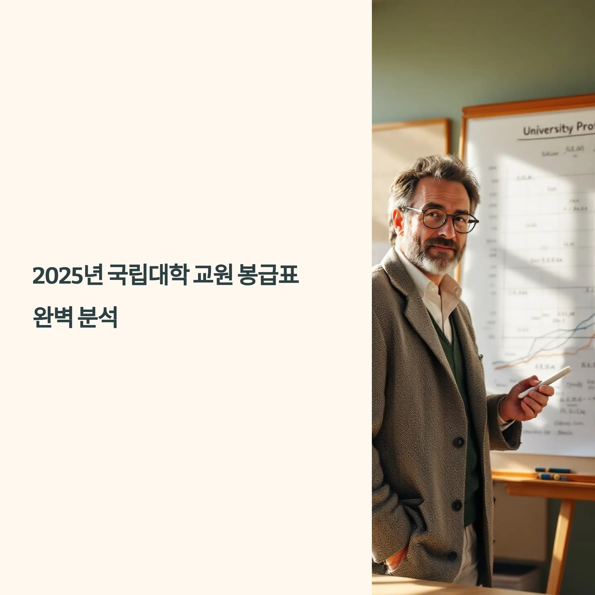 2025년 국립대학 교원 봉급표 호봉