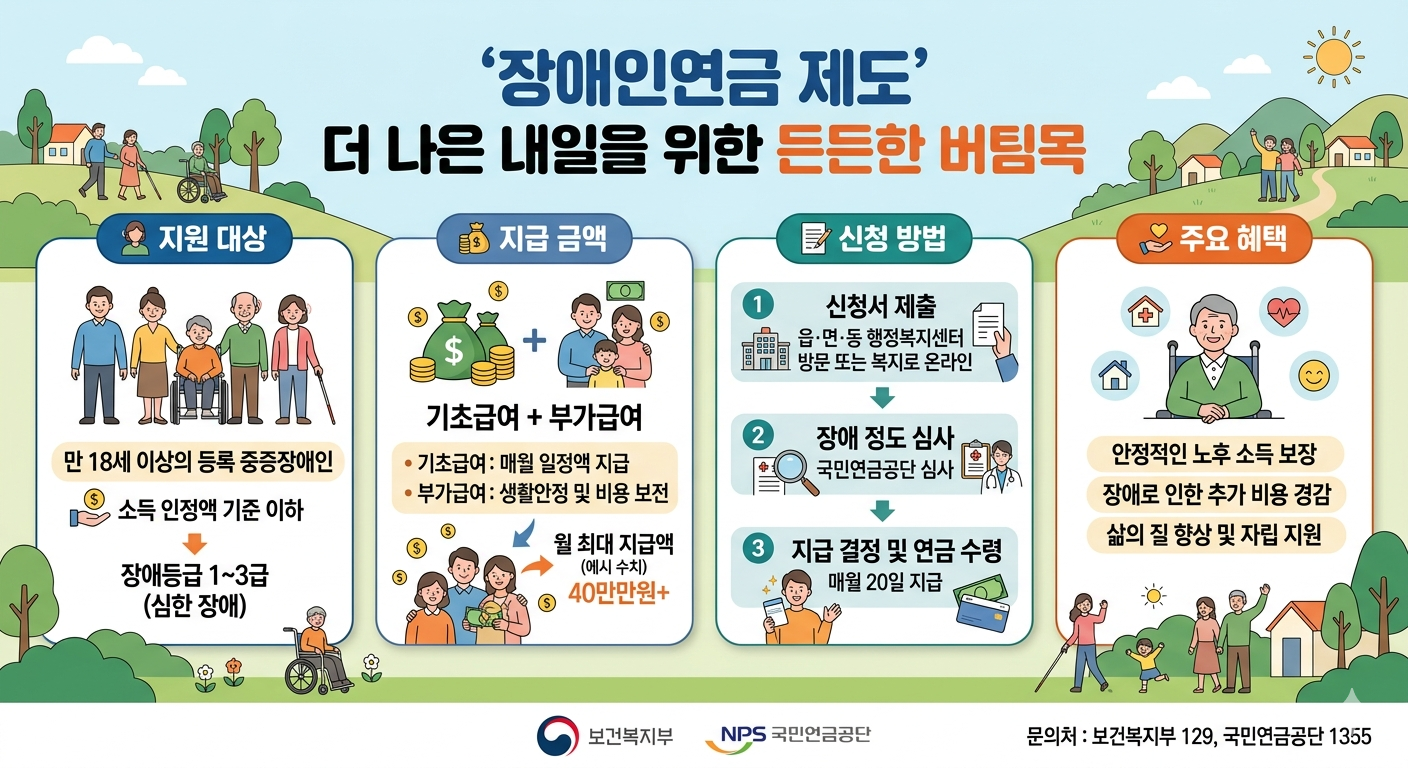 장애인연금 지원대상 총정리