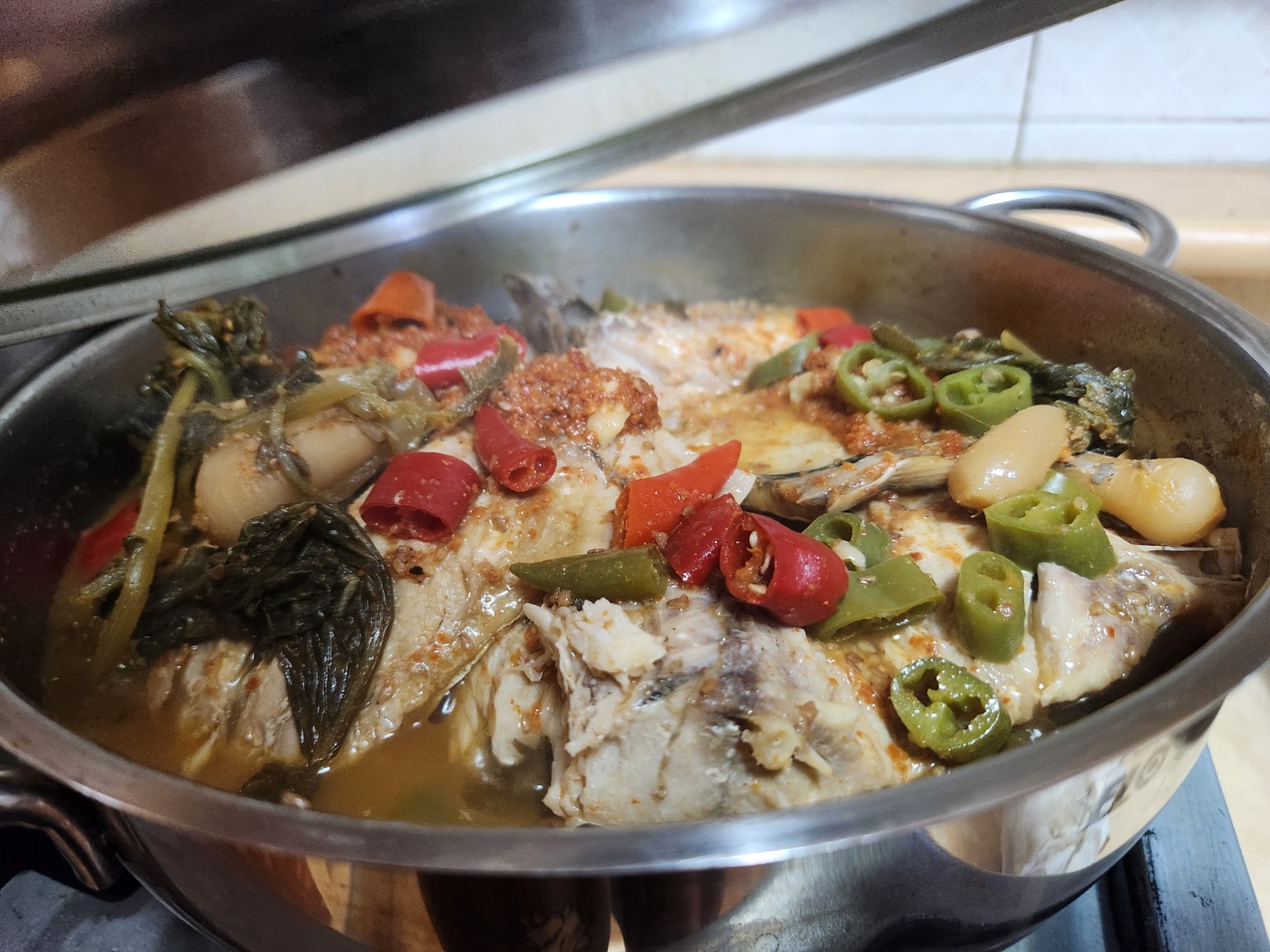 쌀뜨물알타리묵은지고등어찜