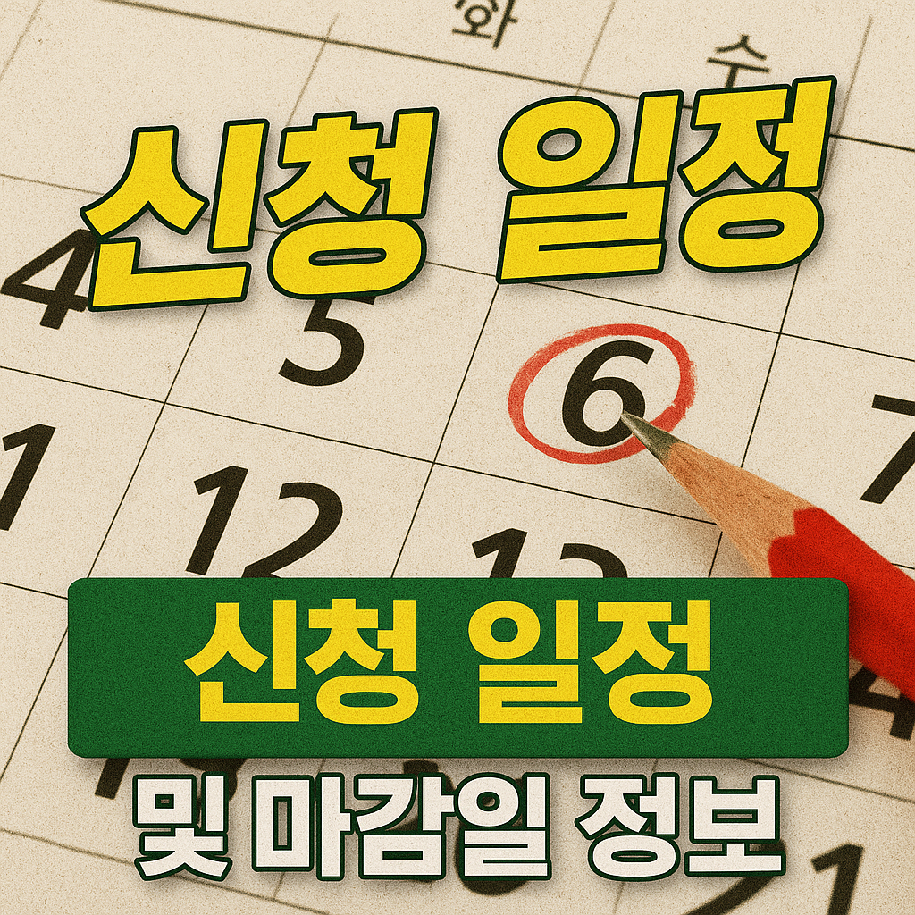 신청일정 및 마감일 정보