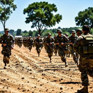 훈련받는 군인들