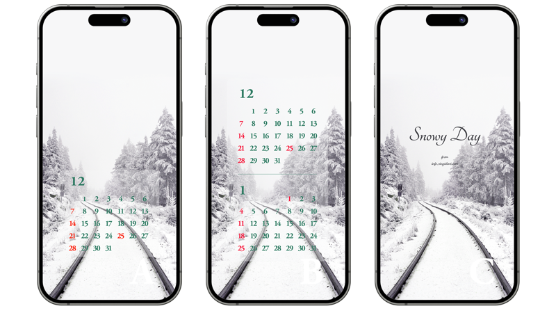 08 눈 덮인 철길 ABC - 2025년12월 아이폰배경화면