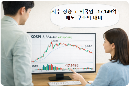 외국인 매도와 지수 유지의 괴리