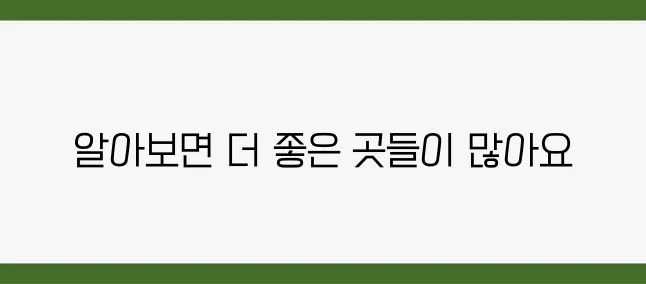 벚꽃축제 전후 가볼 만한 명소는?