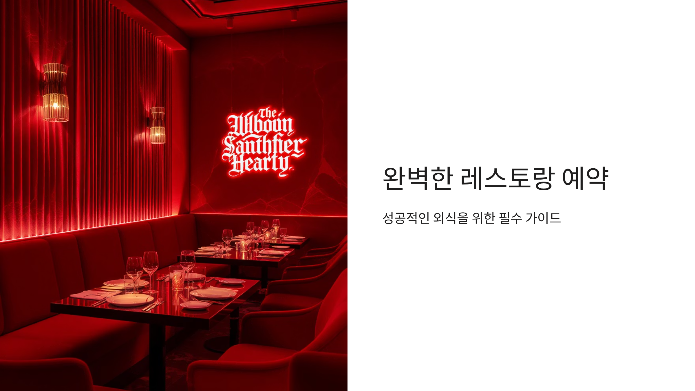 파인다이닝 예약 성공 비법